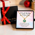 best friend necklace gift, pearl friendship jewelry, gift-ready