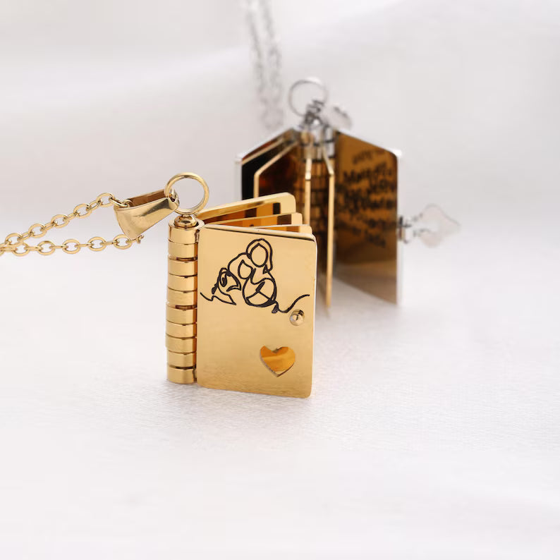 To My Granddaughter Story Book Necklace