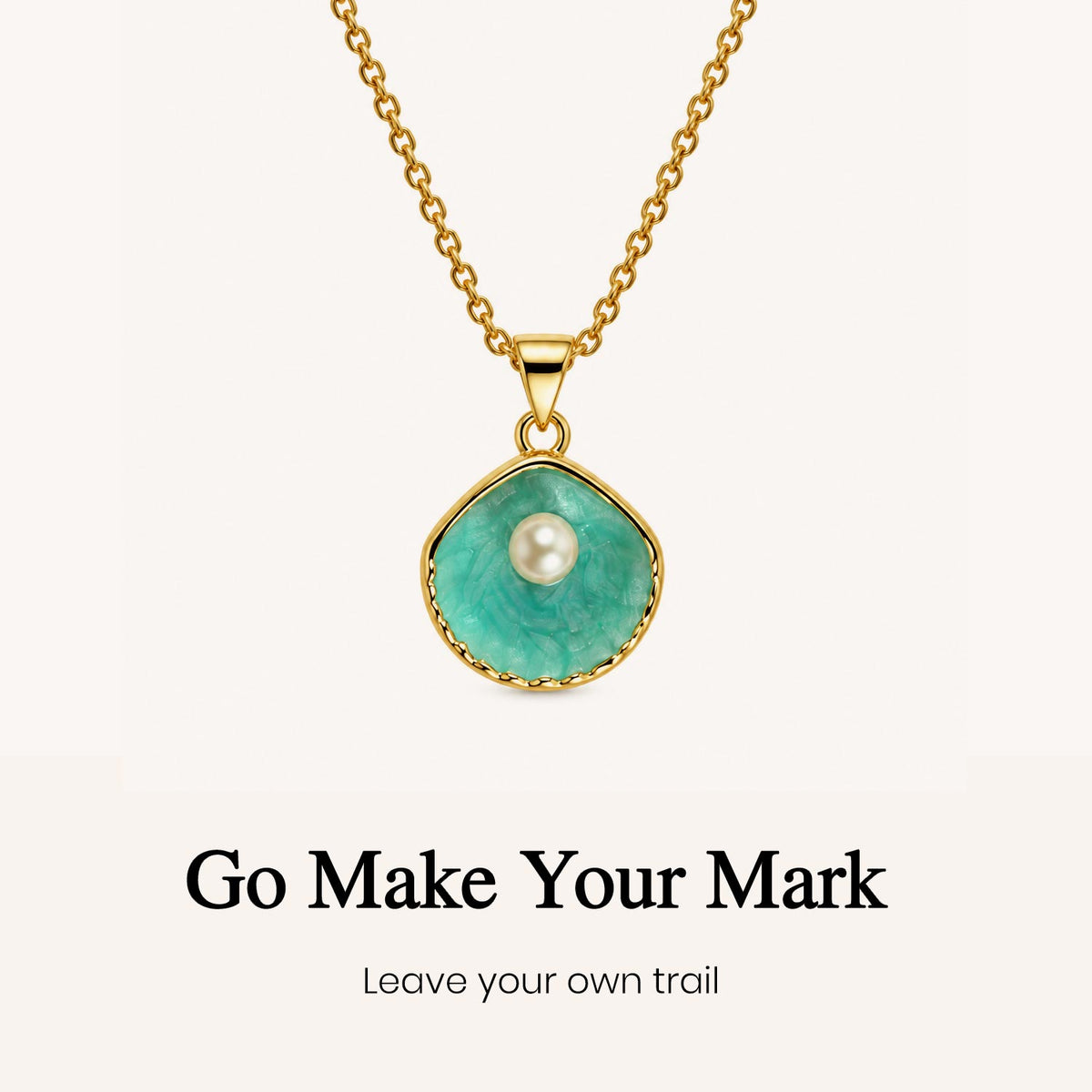 treasured pearl seashell necklace, inspirational pearl jewelry