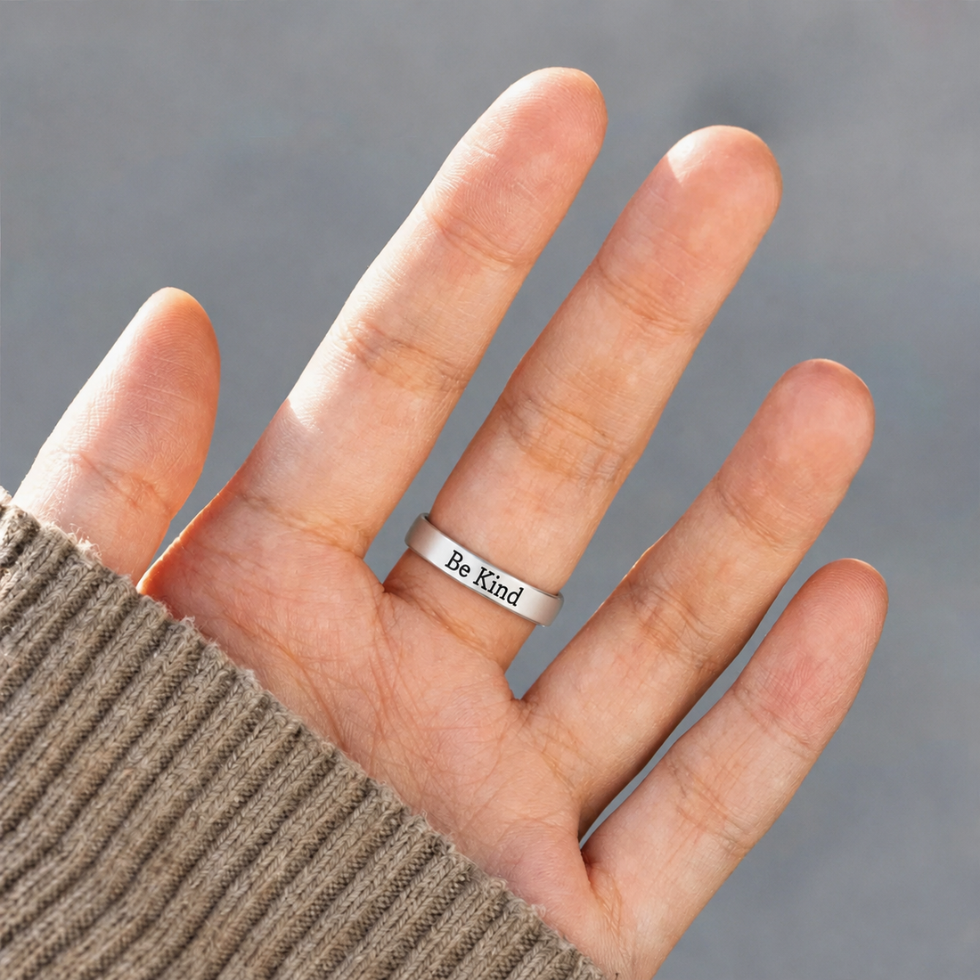 be kind hidden message ring