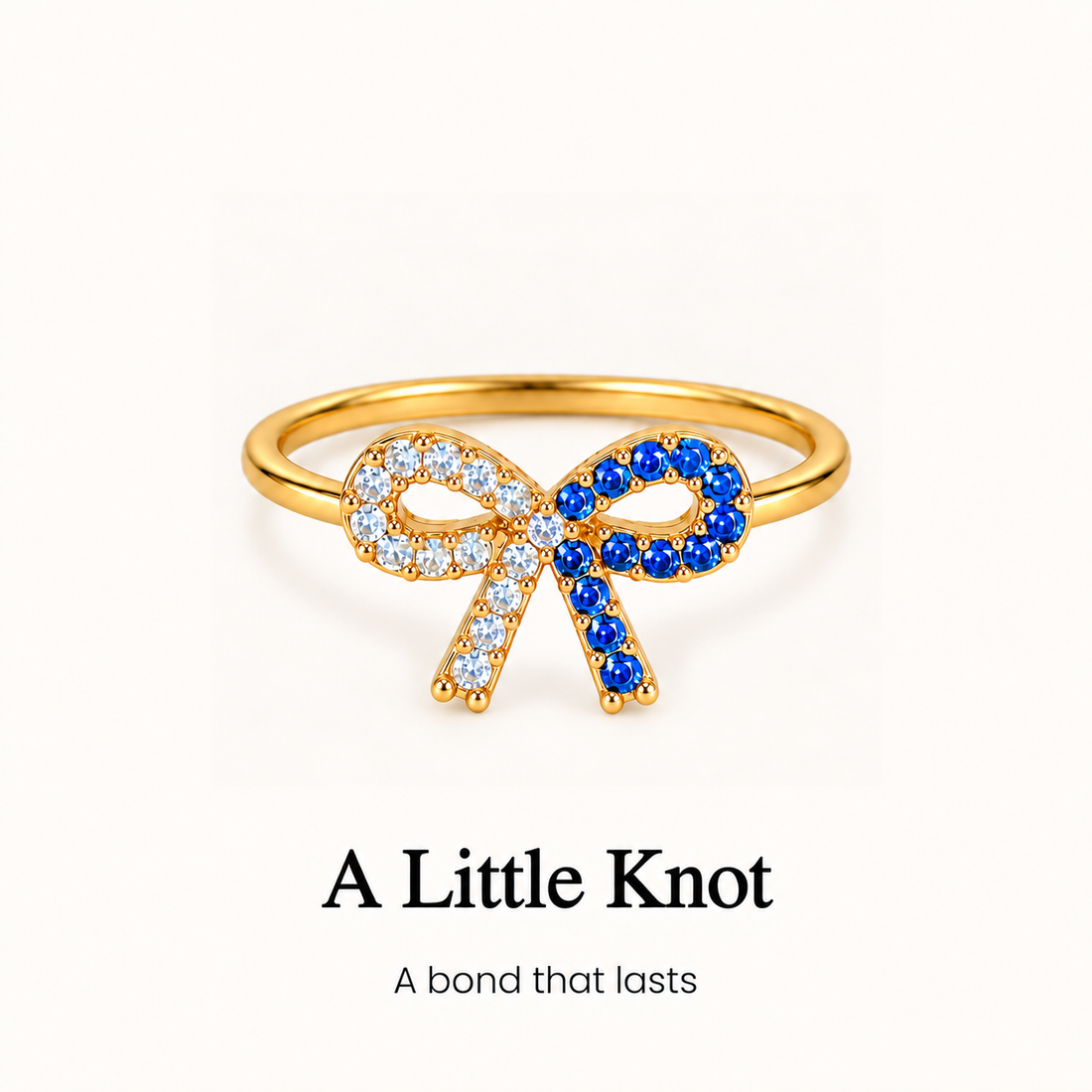 custom birthstone bow ring, personalized connection jewelry