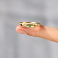 lucky star ring with 1-5 birthstones