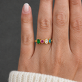 family birthstone ring, personalized birthstone jewelry for women