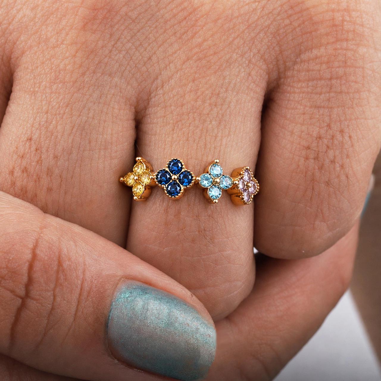 multiple birthstone ring, personalized keepsake jewelry