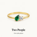lean on me custom two-birthstone ring, personalized birthstone jewelry