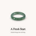 may the next thing go right natural jade ring, luck and protection jewelry