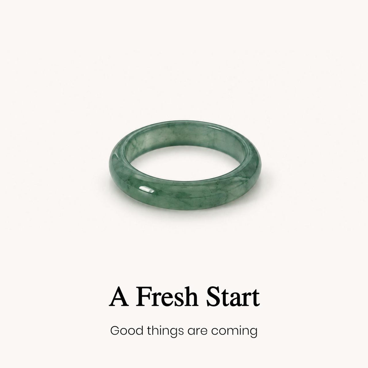 may the next thing go right natural jade ring, luck and protection jewelry