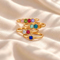 custom birthstone ring, personalized birthstone design 1-4 birthstone
