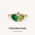 personalized generations multiple birthstone ring