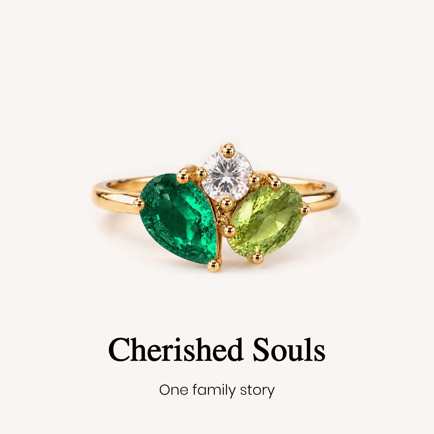 personalized generations multiple birthstone ring