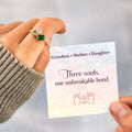 meaningful family birthstone ring representing generations