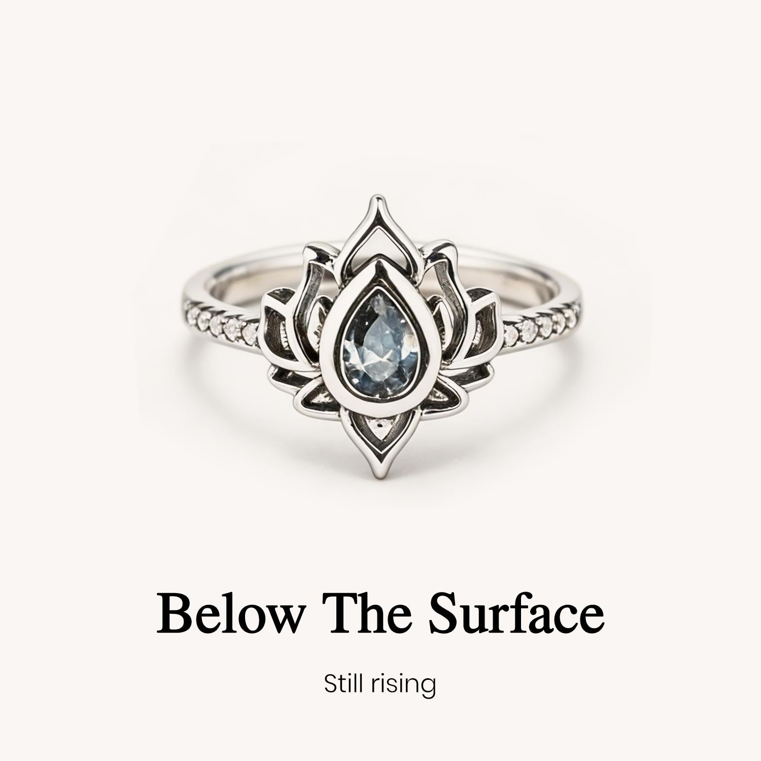 This Too Shall Pass Engraved Lotus Ring | Lotus Reminder Ring – cocojewelry