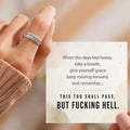 This Too Shall Pass Engraved Spinning Ring | Hidden Message Reminder Ring