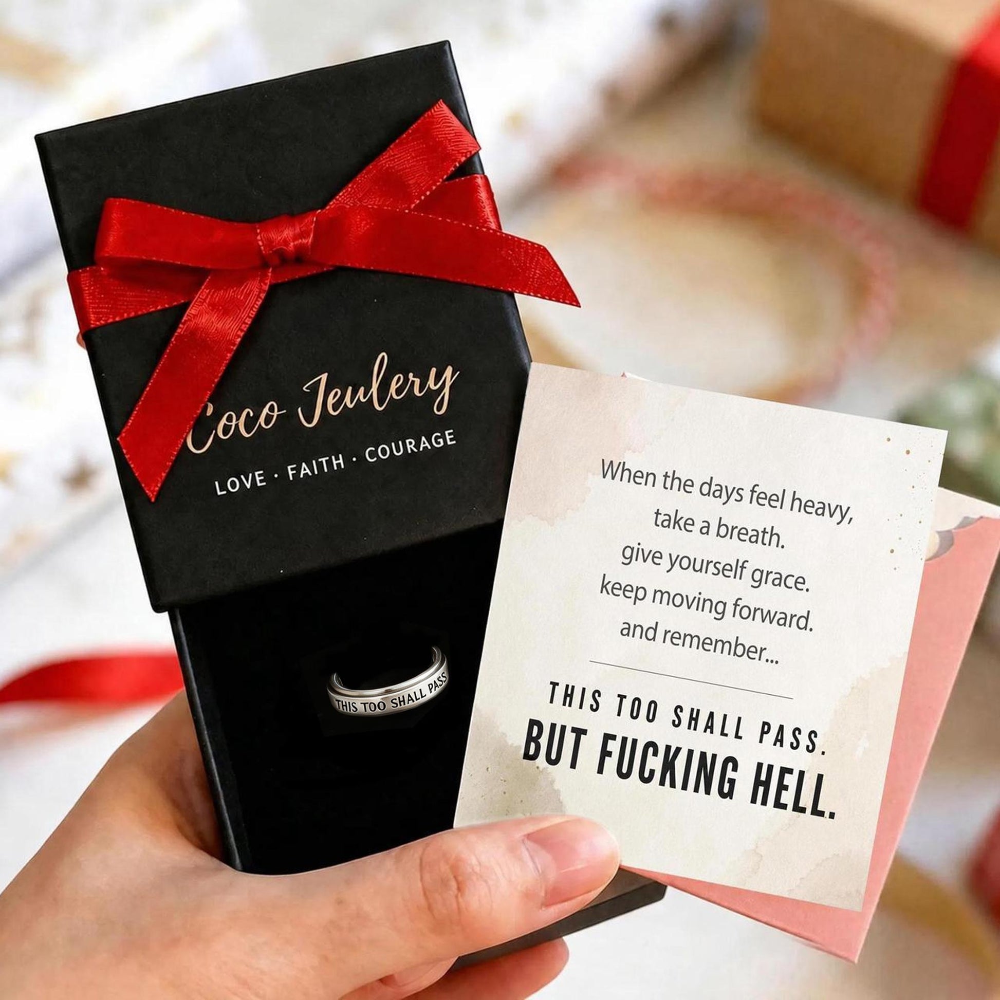 spinning reminder message ring gift
