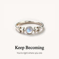 through every phase moonstone ring, moon phase inspired jewelry