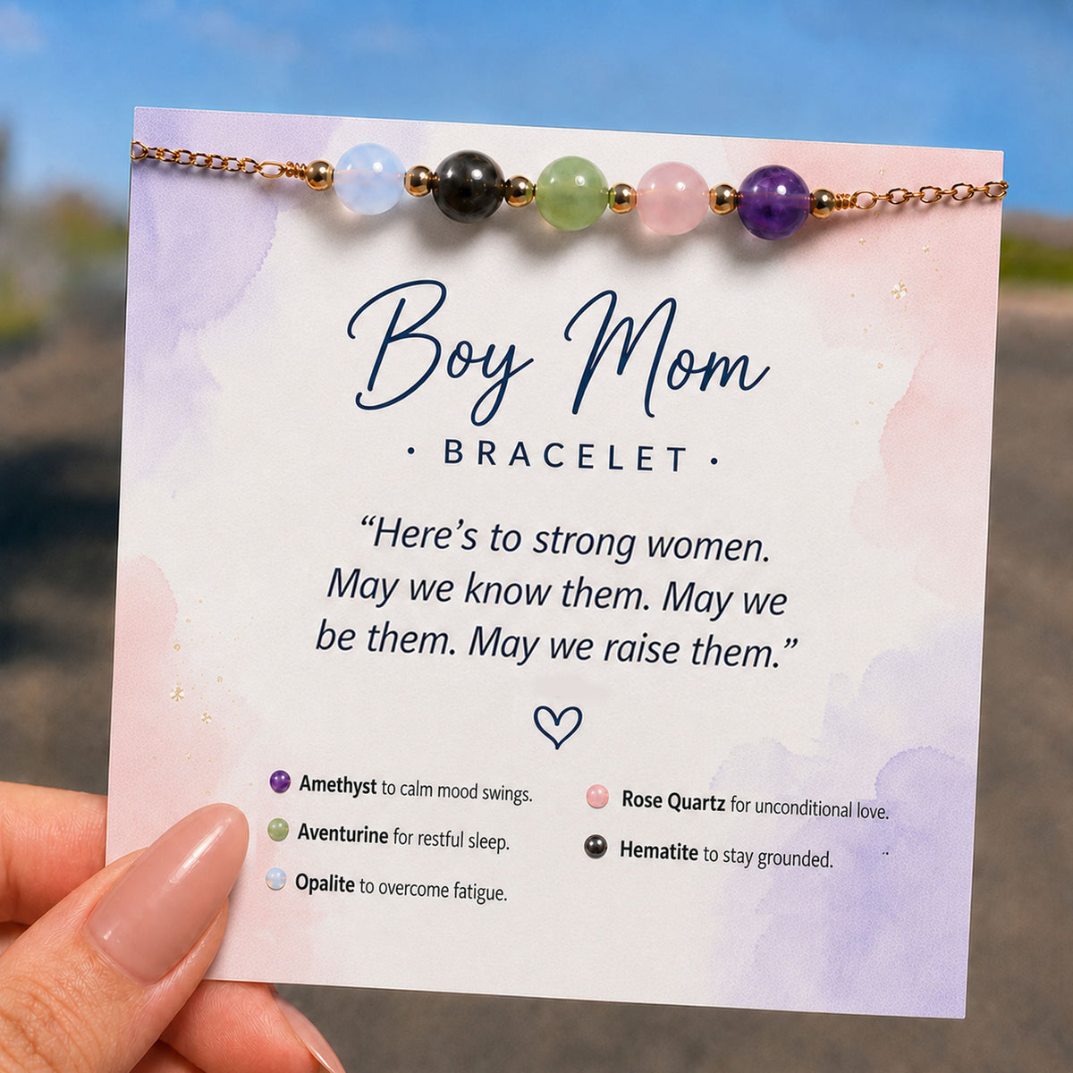 crystal energy bracelet for mother and son bond