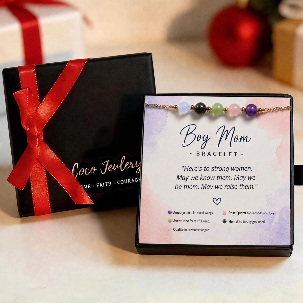 gift for boy mom bracelet