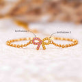 Custom Birthstone Bow Bracelet, unbreakable bond jewelry
