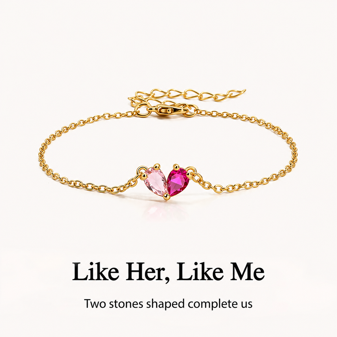 custom heart birthstone bracelet, personalized connection jewelry