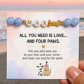 custom pet name crystal bracelet, personalized pet jewelry