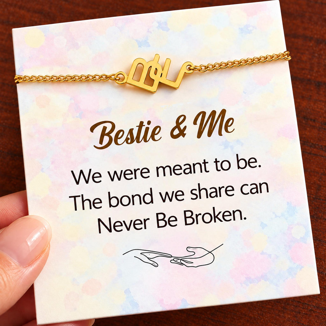 custom two initial interlocking bracelet, personalized connection jewelry