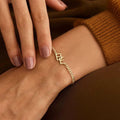 personalized initial bracelet for two, symbolic love and connection jewelry