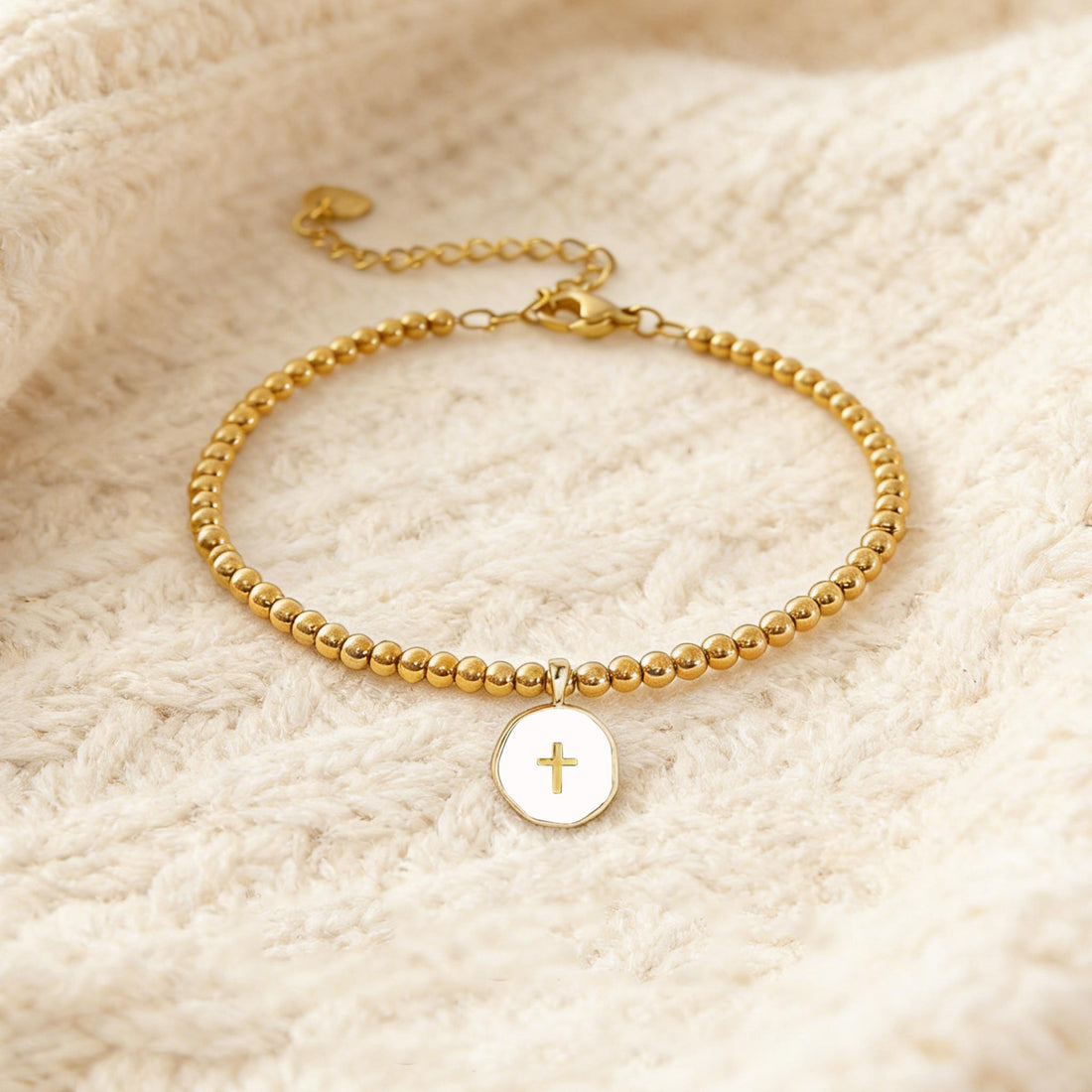 Faith Over Fear Cross Bracelet