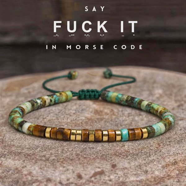 Fuck It' Morse Code Bracelet | Hidden Message Self Reminder