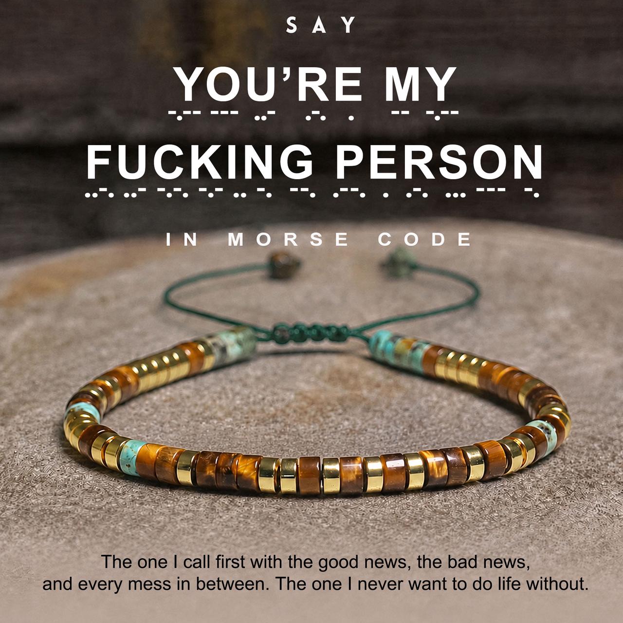my person bracelet, best friend morse code bracelet