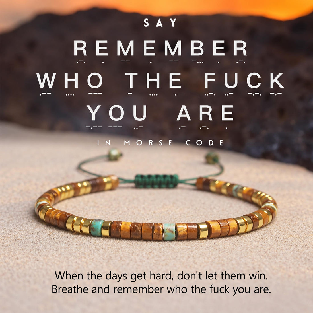 remember who the fuck you are morse code bracelet, morse code jewelry