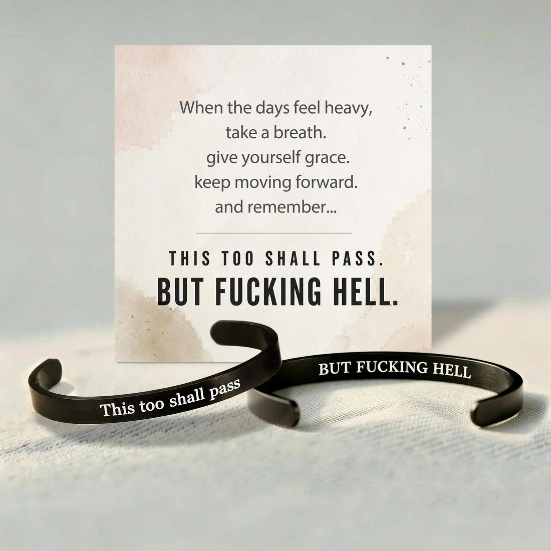 this too shall pass mantra bracelet