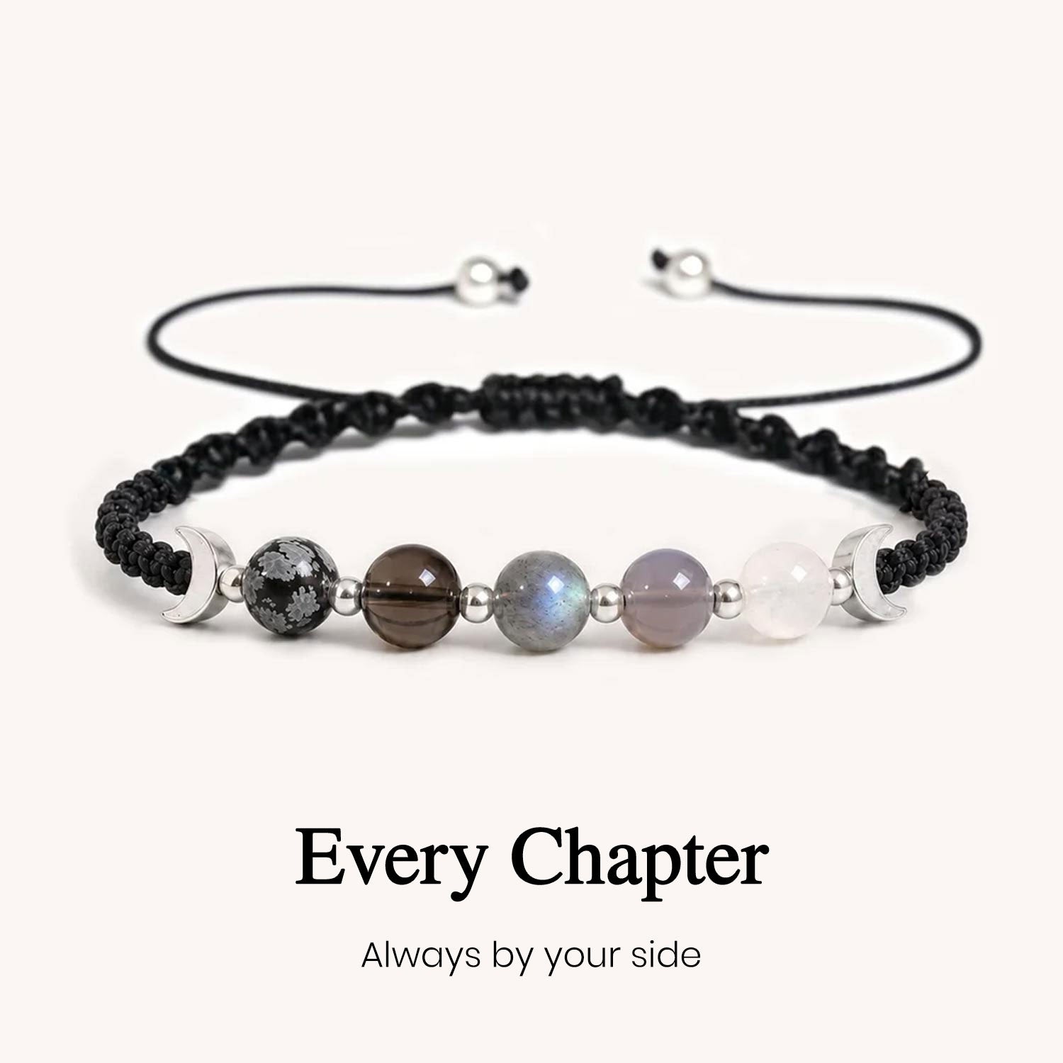 through every phase crystal bracelet, moon phase bracelet for women