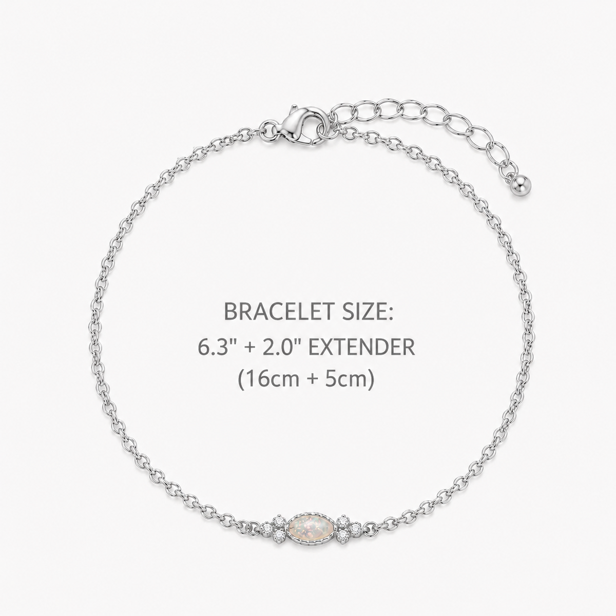 - Adjustable opal bracelet with heartfelt encouragement card