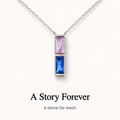 custom baguette birthstone necklace