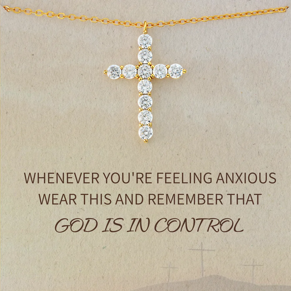 God's In Control Cross Necklace