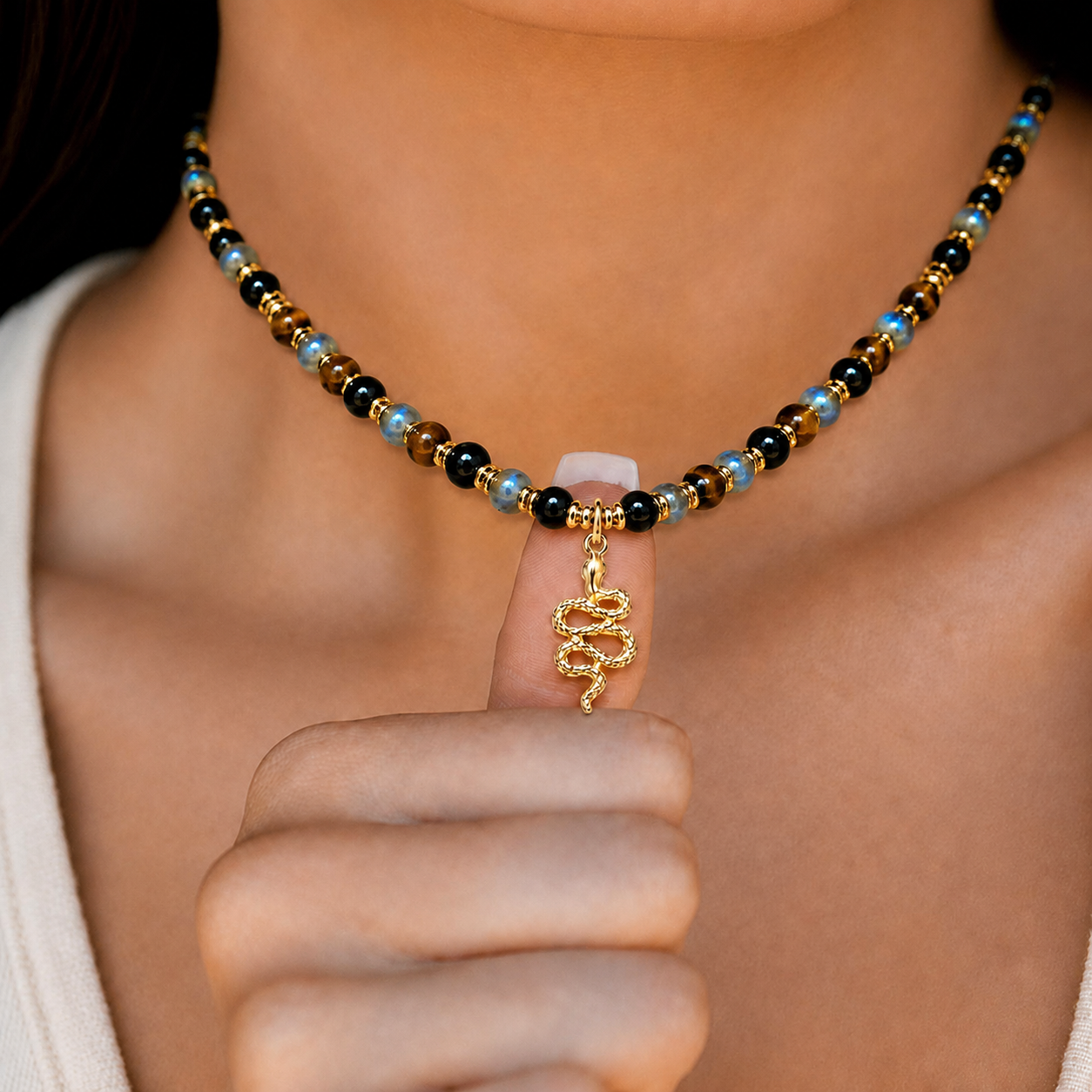 crystal necklace for transformation and strength
