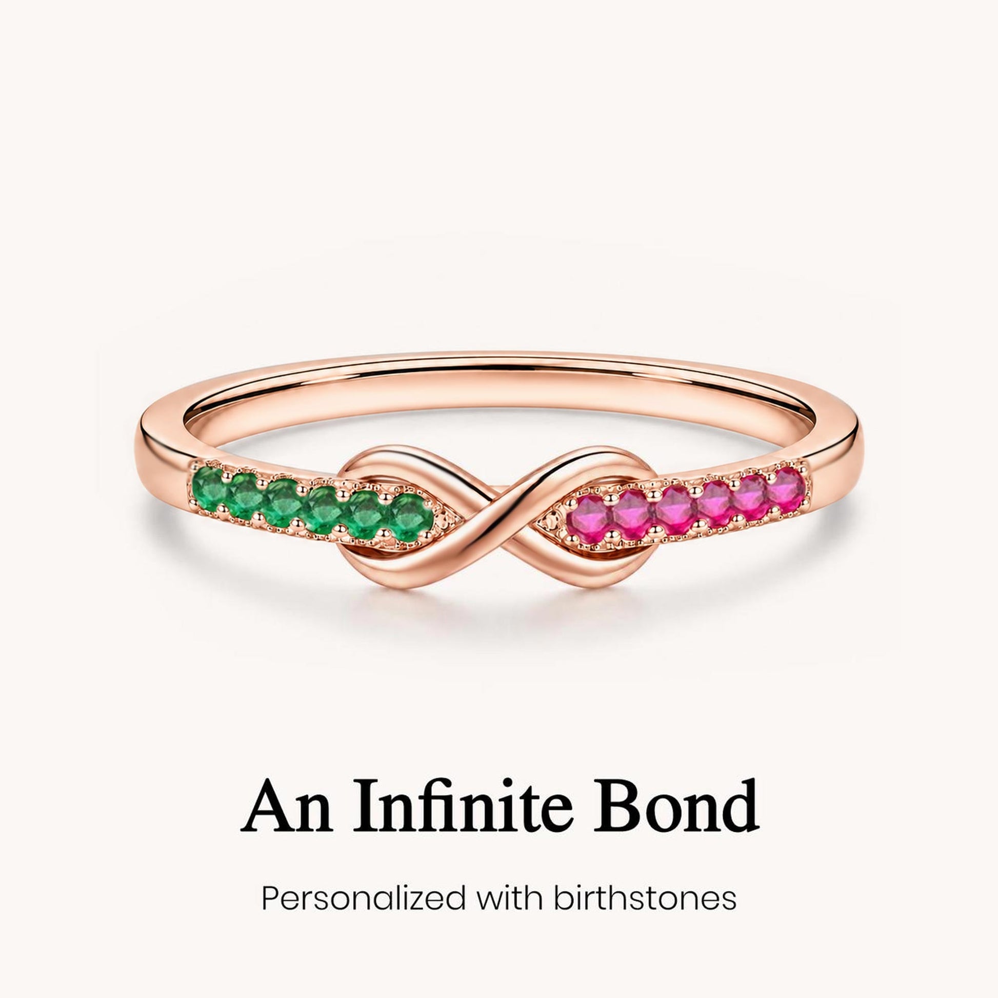 custom birthstone infinity promise ring