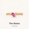 custom heart birthstone ring