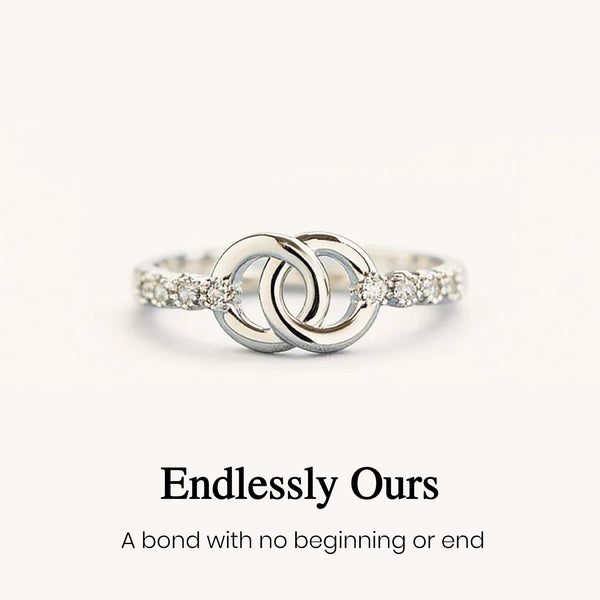 Baby Interlocking Rings Mom & Daughter Interlocking Circle Ring – cocojewelry