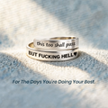 engraved spiral ring with this too shall pass message
