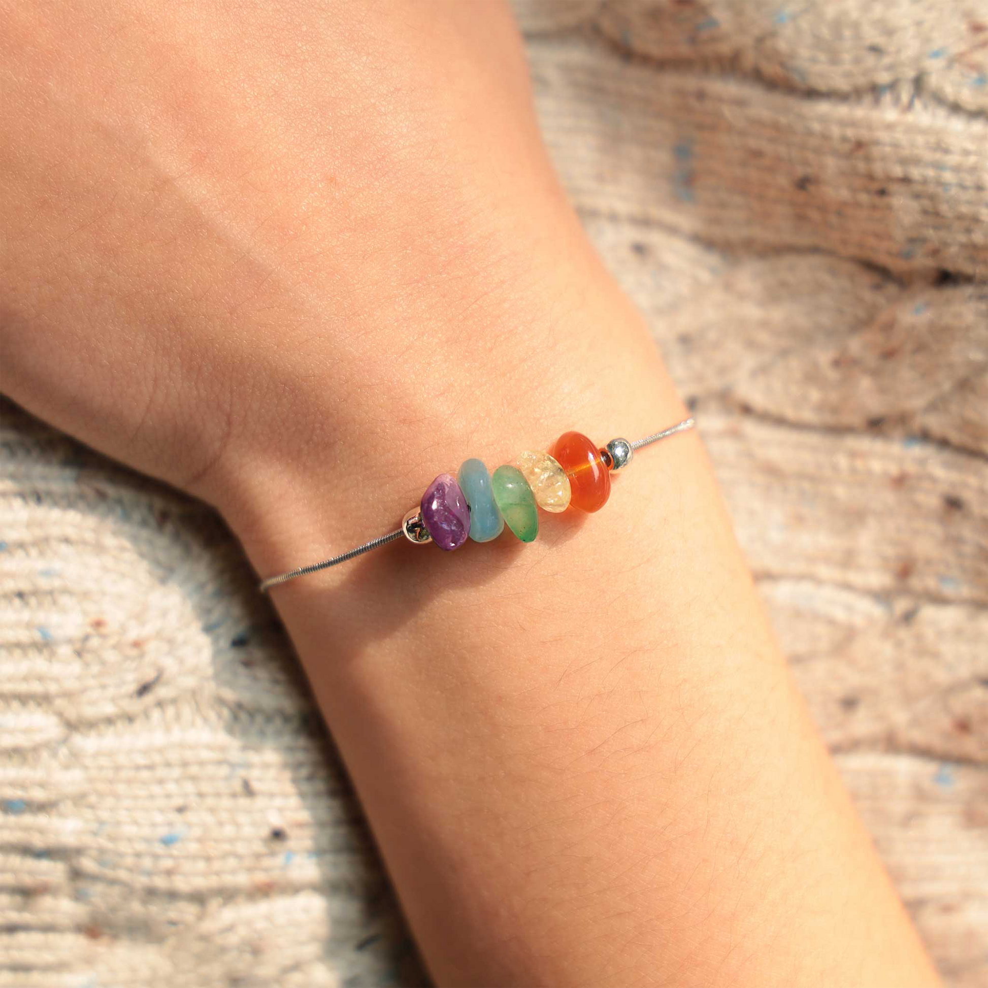 raw crystal friendship bracelet