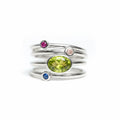 customizable stacking birthstone ring