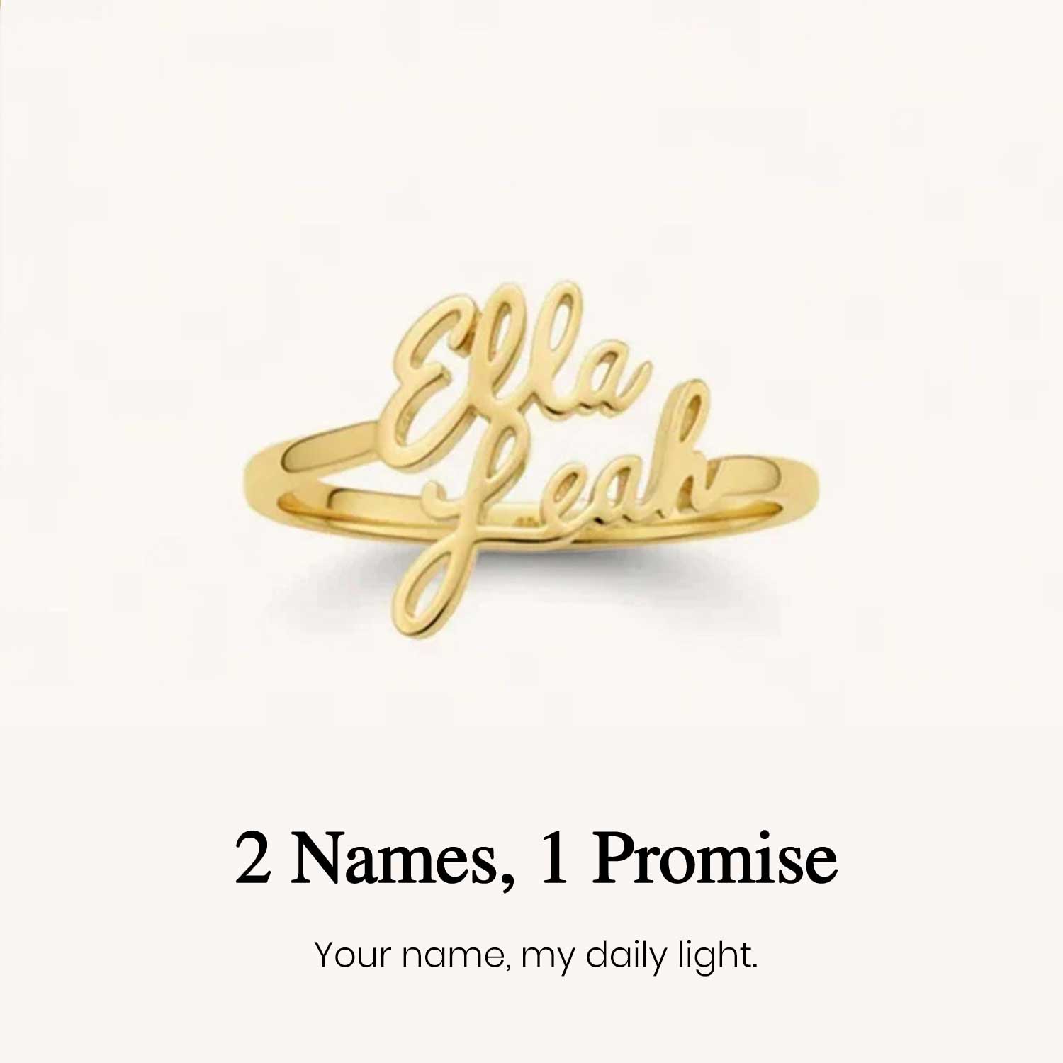 Personalized Double Name Ring – cocojewelry