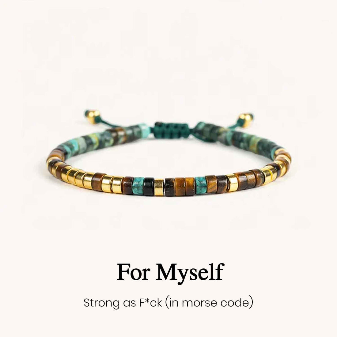 Strong As F*ck morse code bracelet hidden message jewelry