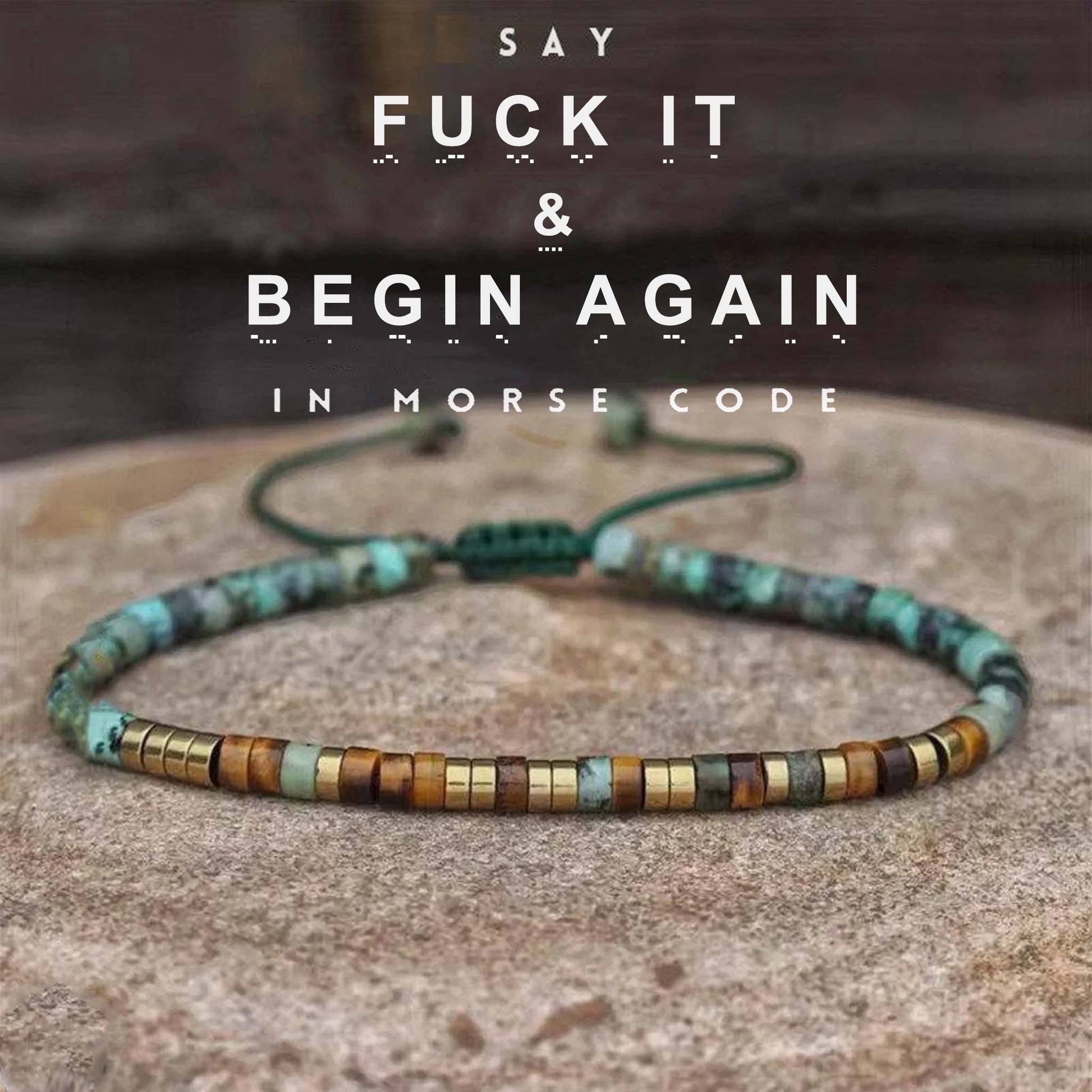 motivational morse code bracelet