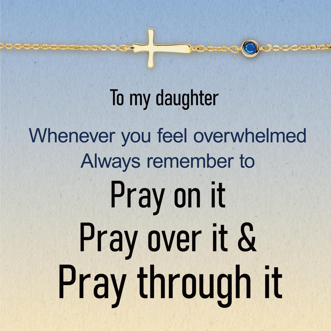 Pray Through It Crossing Birthstone Bracelet