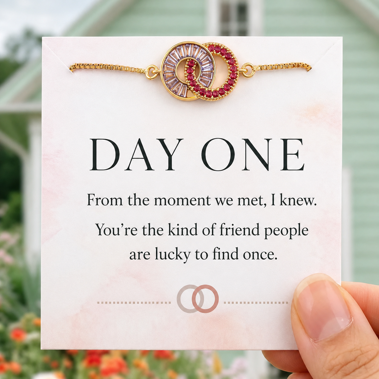 personalized linking birthstone bracelet